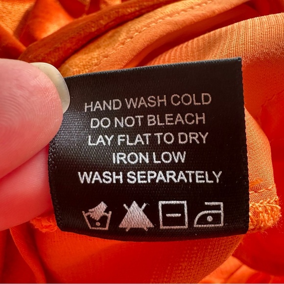 Revolve NBD Anok Velvet Orange Pants S - Picture 10 of 10